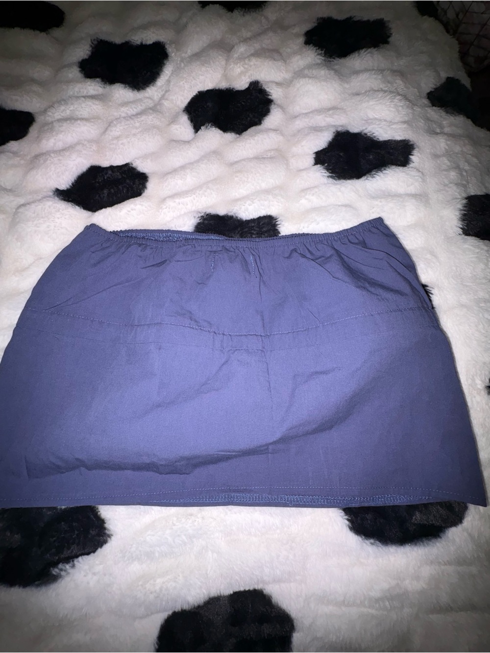 Edikted Navy Drawstring Mini Shirt - Picture 2 of 2